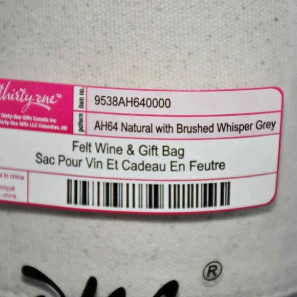 Thirty-One Two-Tone Tote in Cream and Gray - Picture 4 of 5